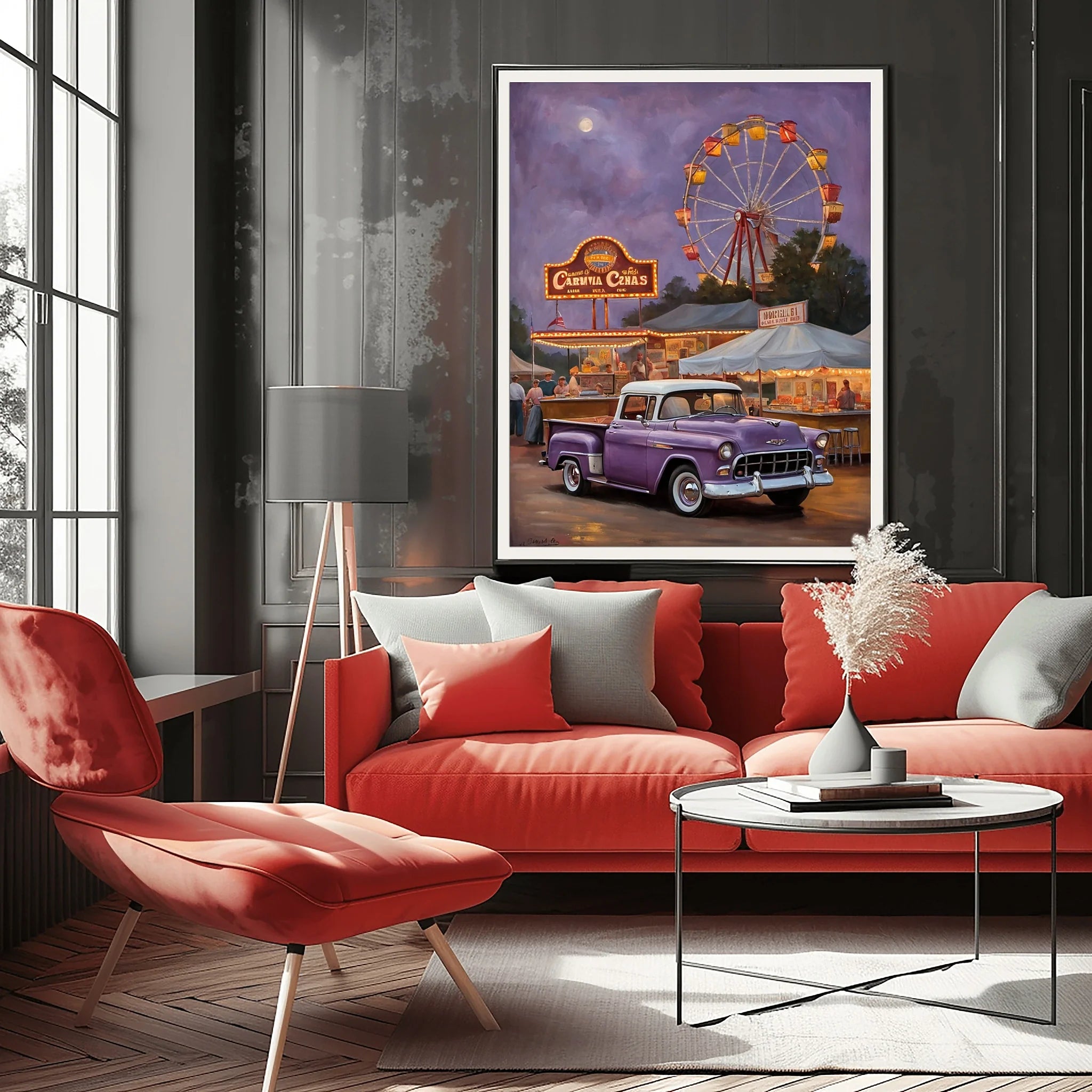 1955 Cameo Carrier Vintage Fairground Wall Art | Retro Americana Truck Print
