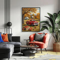1955 Cameo Carrier Luxury Garden Estate Wall Art | Mid-Century Manor Decor