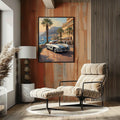 1955 German Gullwing Icon Coastal Riviera Wall Art | Vintage Ocean Drive Print