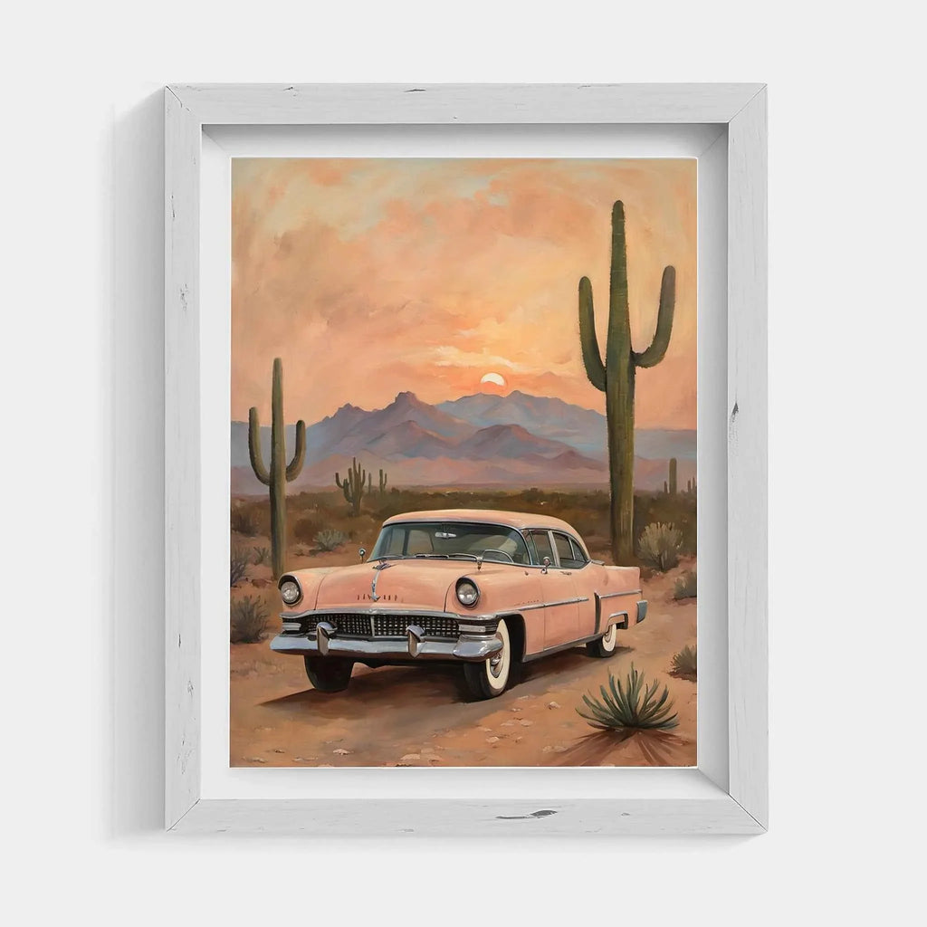 1956 American Formal Luxury Sedan - Desert Edition | Poster Canvas