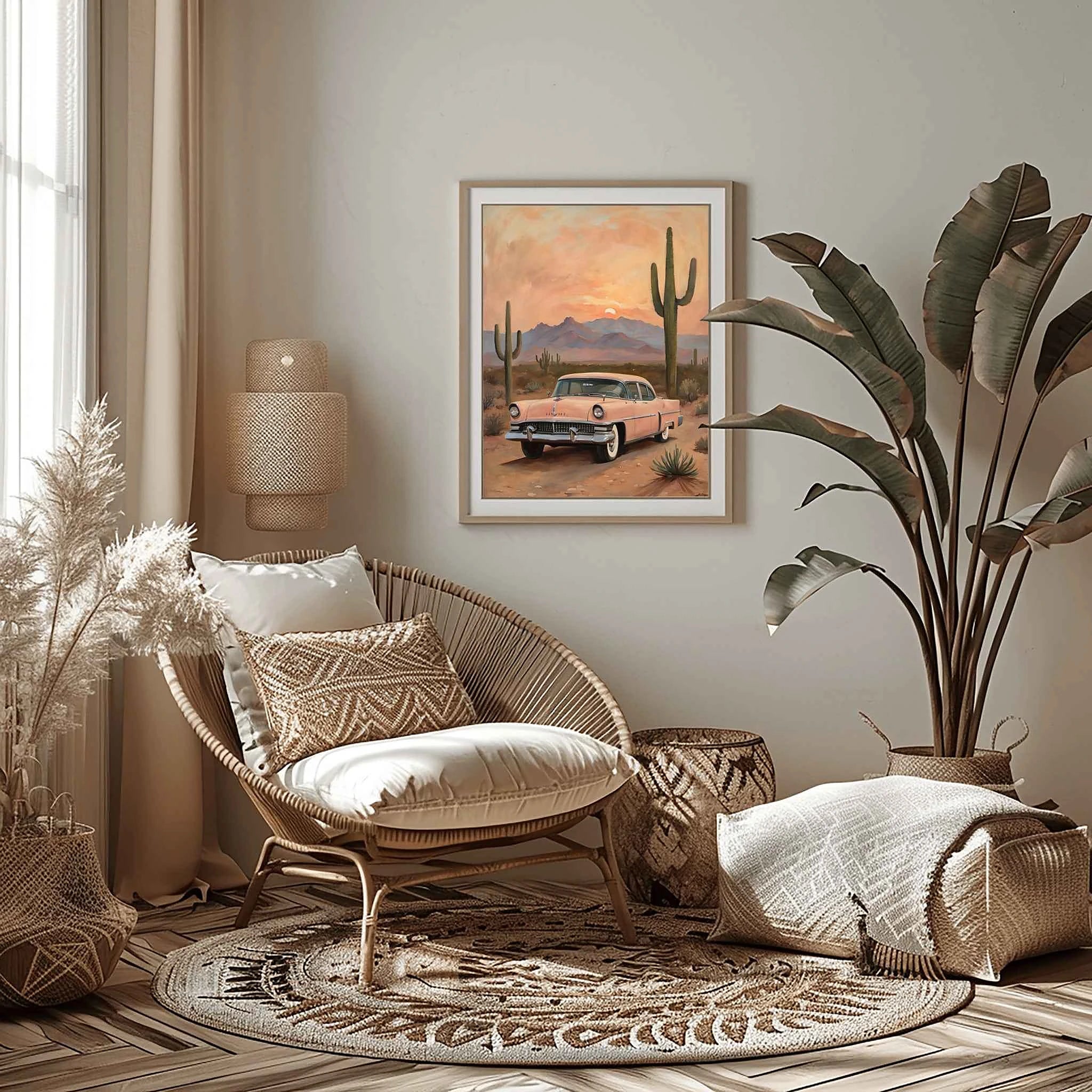1956 American Formal Luxury Sedan - Desert Edition | Poster Canvas