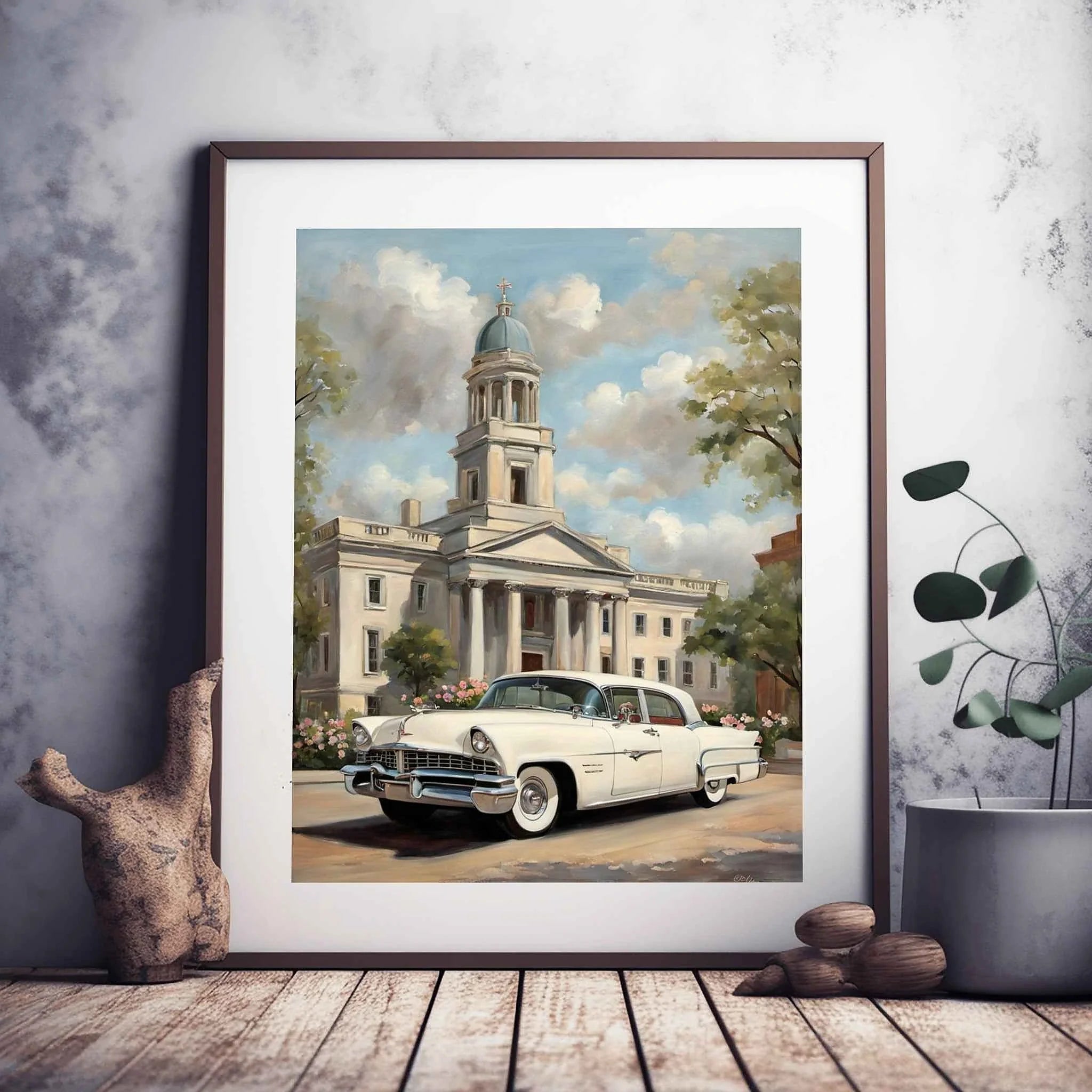 1956 American Formal Luxury Sedan - Town Edition | Poster Canvas
