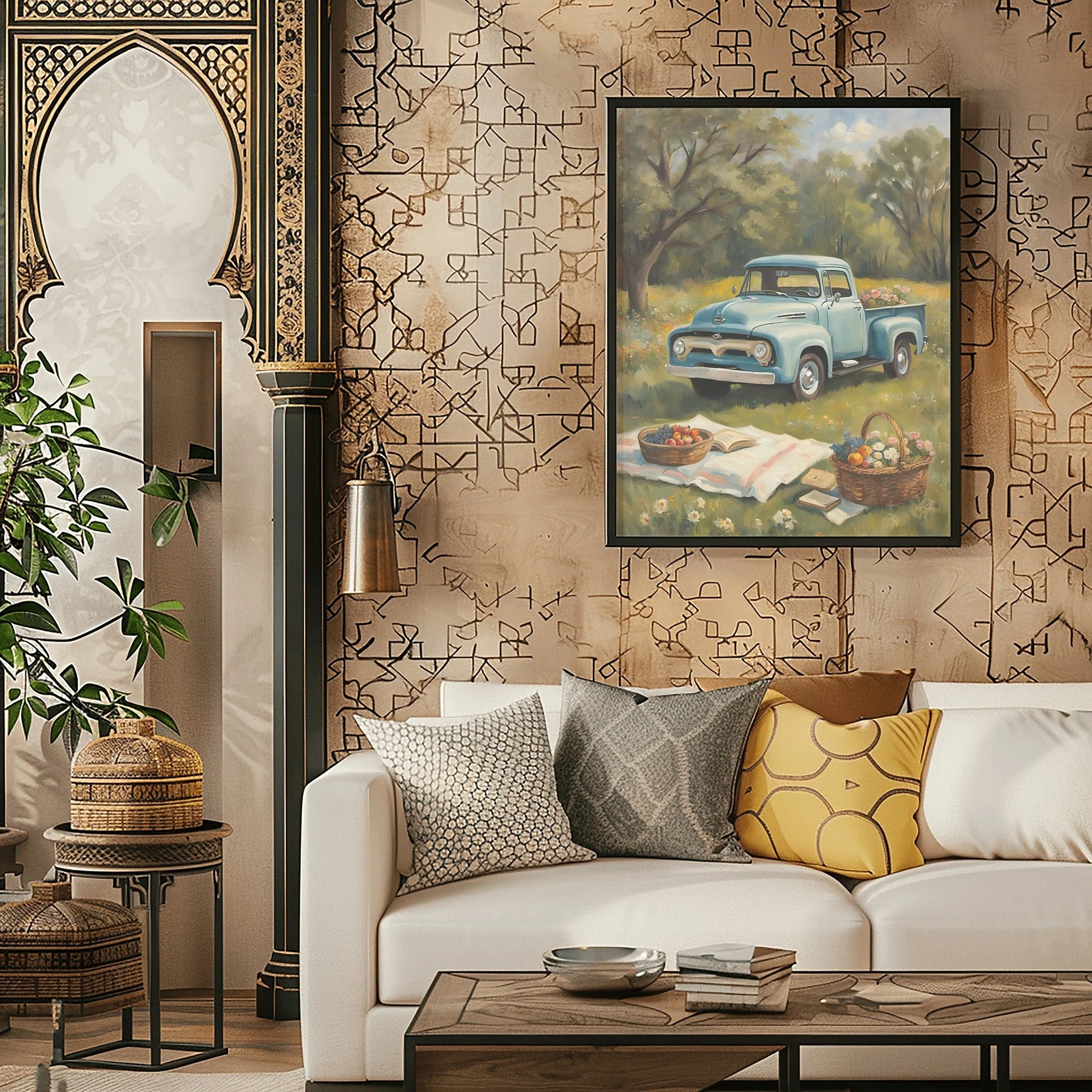 1956 Effie Classic Pickup - Picnic Edition | Poster Canvas
