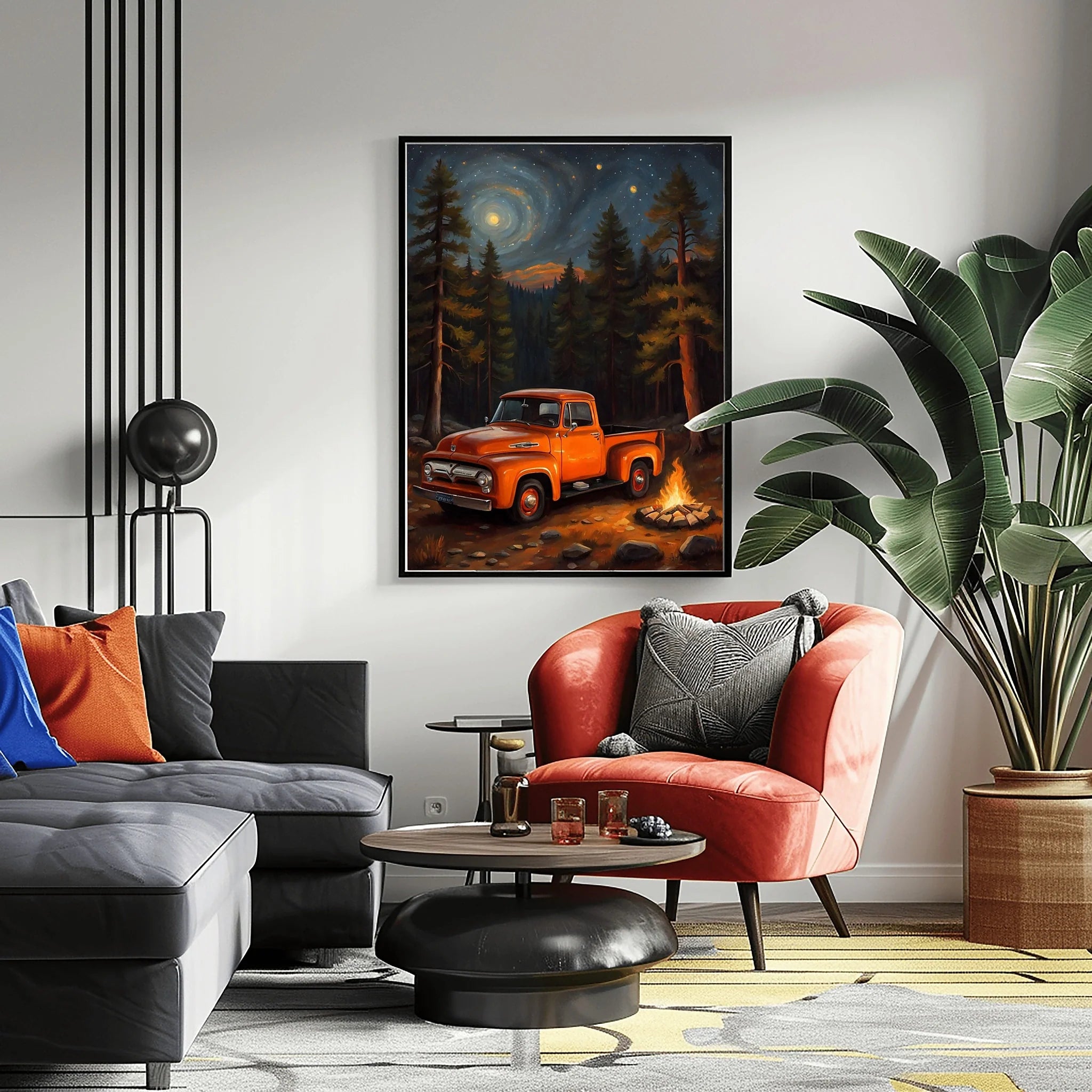 1956 Effie Classic Pickup - Night Camp Edition | Poster Canvas