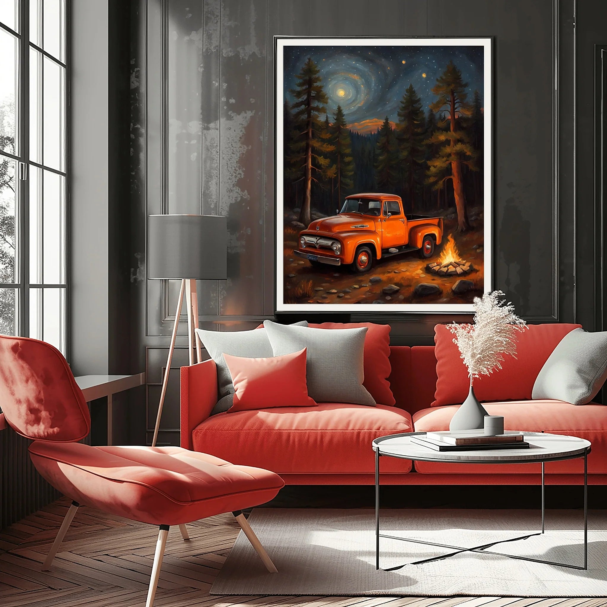 1956 Effie Classic Pickup - Night Camp Edition | Poster Canvas