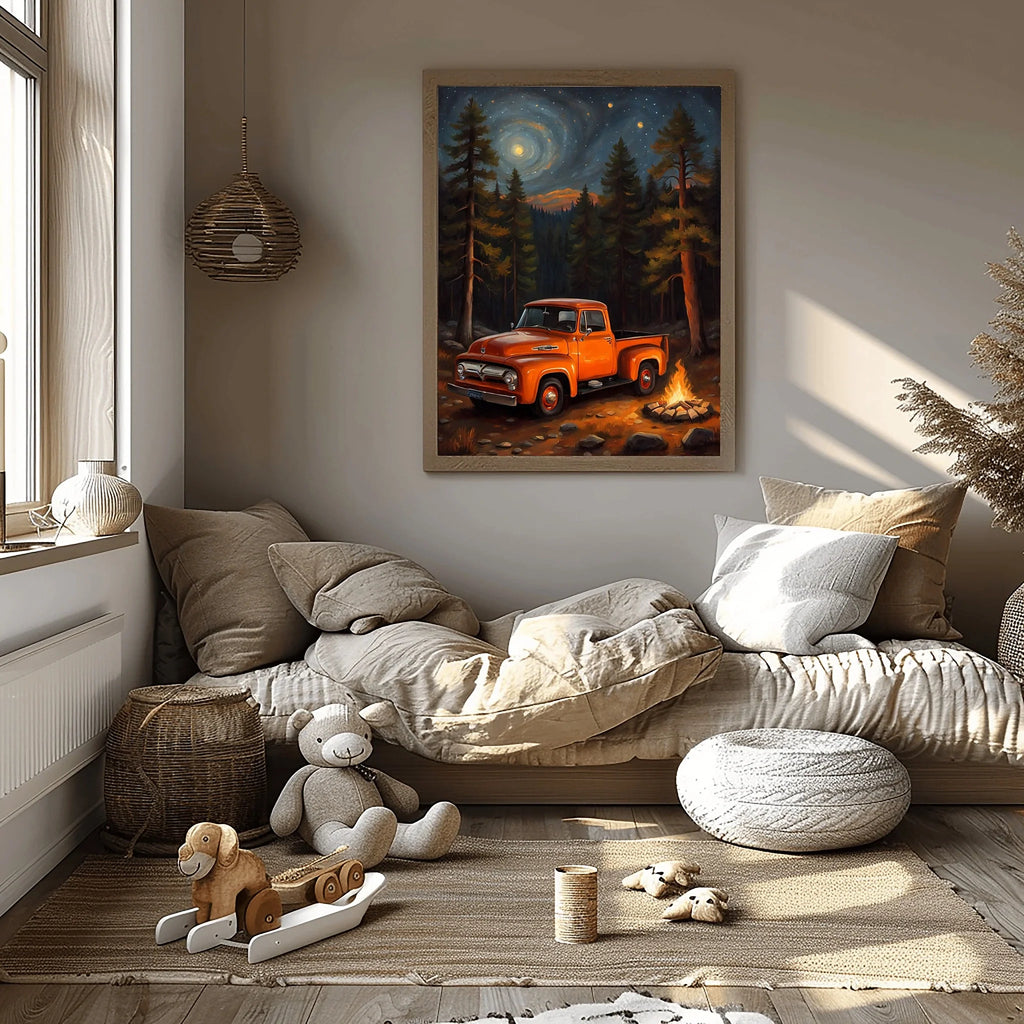 1956 Effie Classic Pickup - Night Camp Edition | Poster Canvas