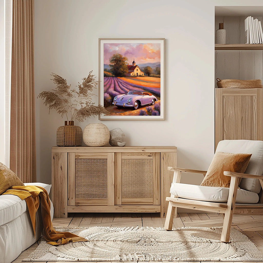 1956 German Speedster Icon - Lavender Edition | Poster Canvas