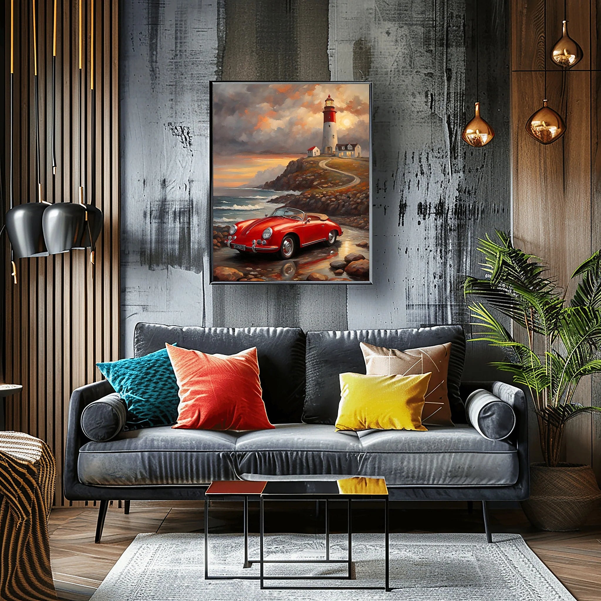1956 German Speedster Icon - Lighthouse Edition | Poster Canvas