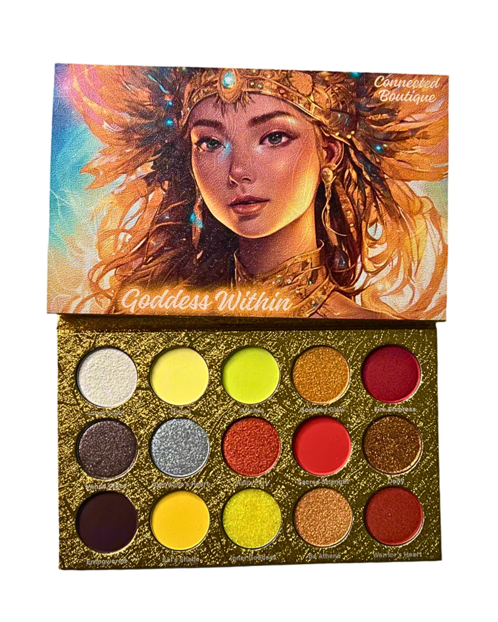 Goddess Within 15‑Shade Eyeshadow Palette – Bold Mattes & Luminous Shimmers