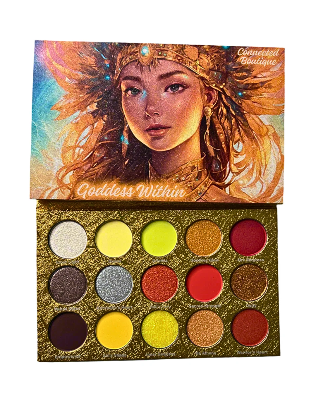 Goddess Within 15‑Shade Eyeshadow Palette – Bold Mattes & Luminous Shimmers