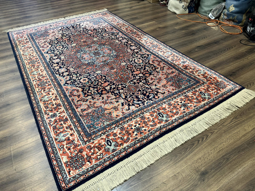 Karastan Rug 5.9 x 9, Kashan Medallion #741, Original Collection 700 Series, Discontinued, Wool Pile