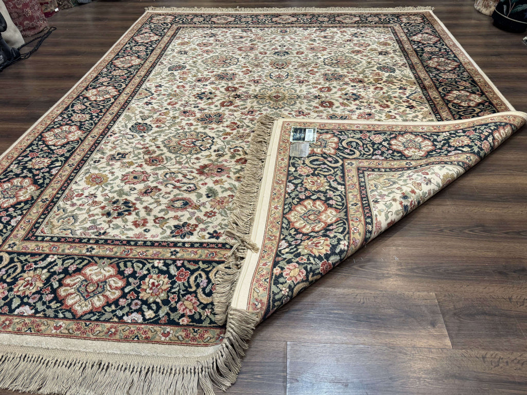 Karastan Rug 8.8 x 10.6 Ivory Indo Kirman #700/706, Wool Original Series