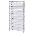 Quantum Storage Systems WR12 107CL Clear View Complete Bin Center 44 QSB107CL BINS