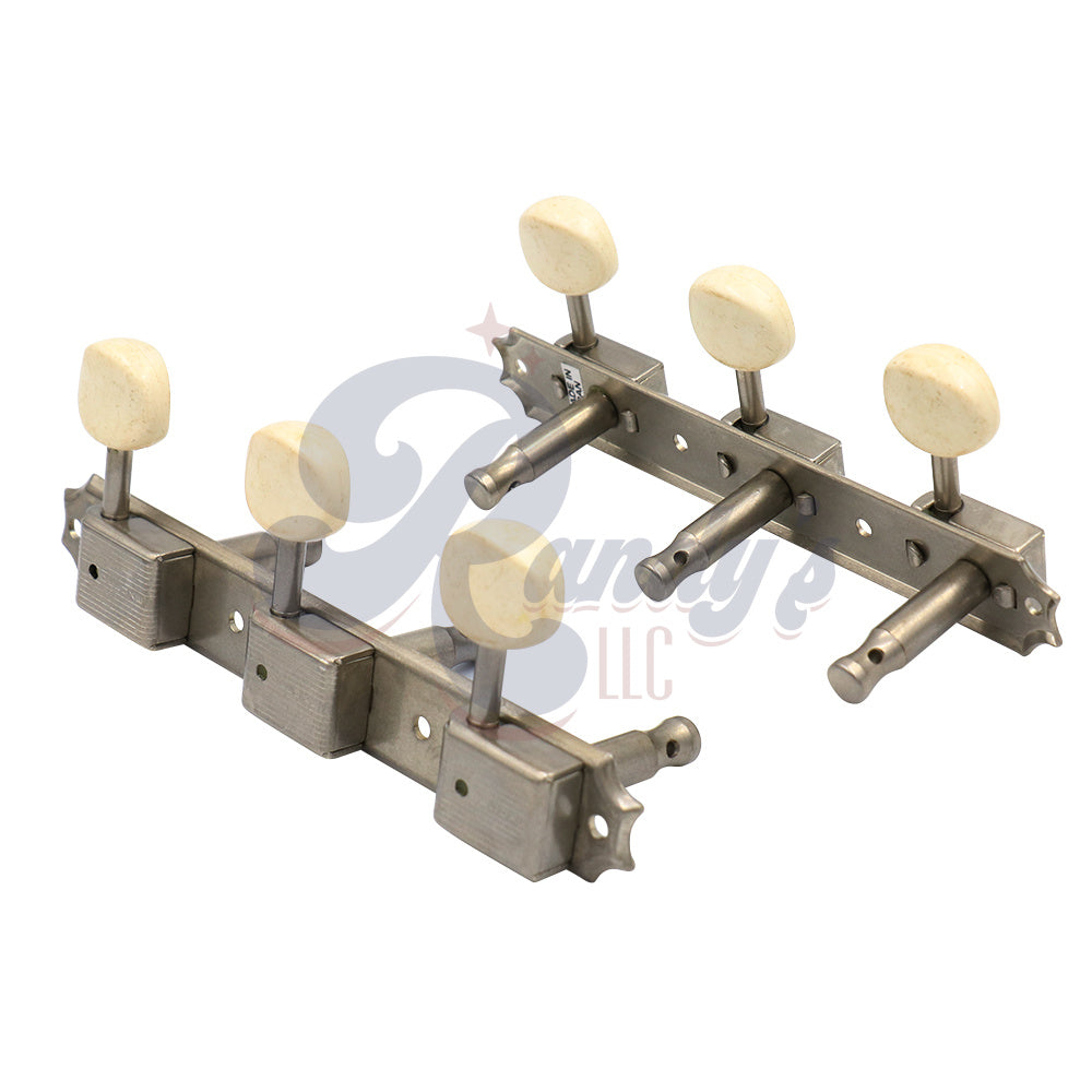Aged Relic Tuners by Gotoh® w/ Oval Buttons (3-On-Plate) - Fits Gibson®