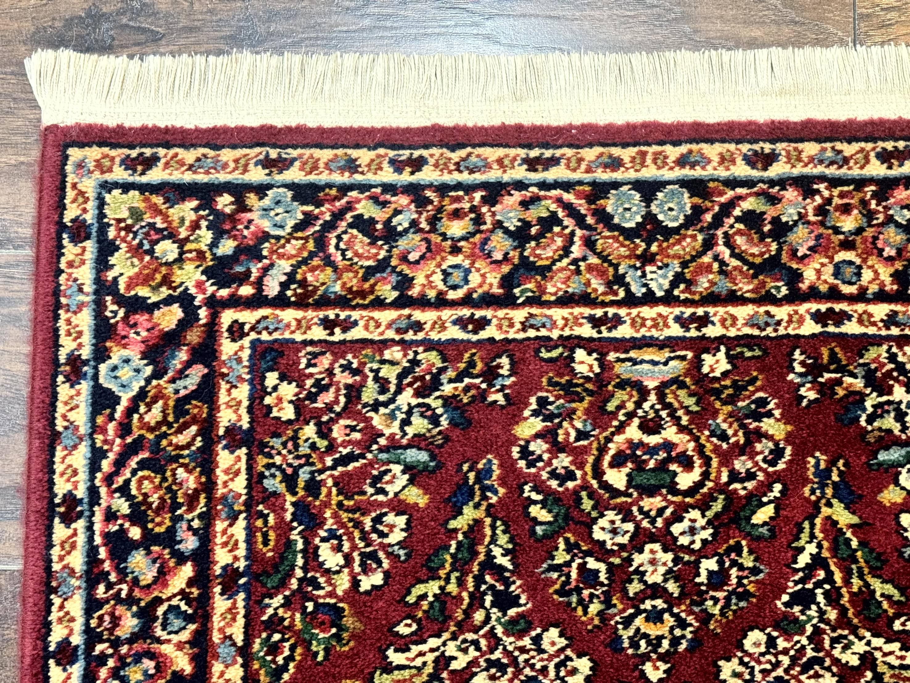 Karastan Runner Rug 2.6 x 8.6, Red Sarouk #785, Original 700 Series, Wool Karastan Runner Rug, Rare