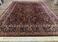 8.8 x 10.6 Karastan Red Sarouk Rug #785, Wool Pile Original 700 Series