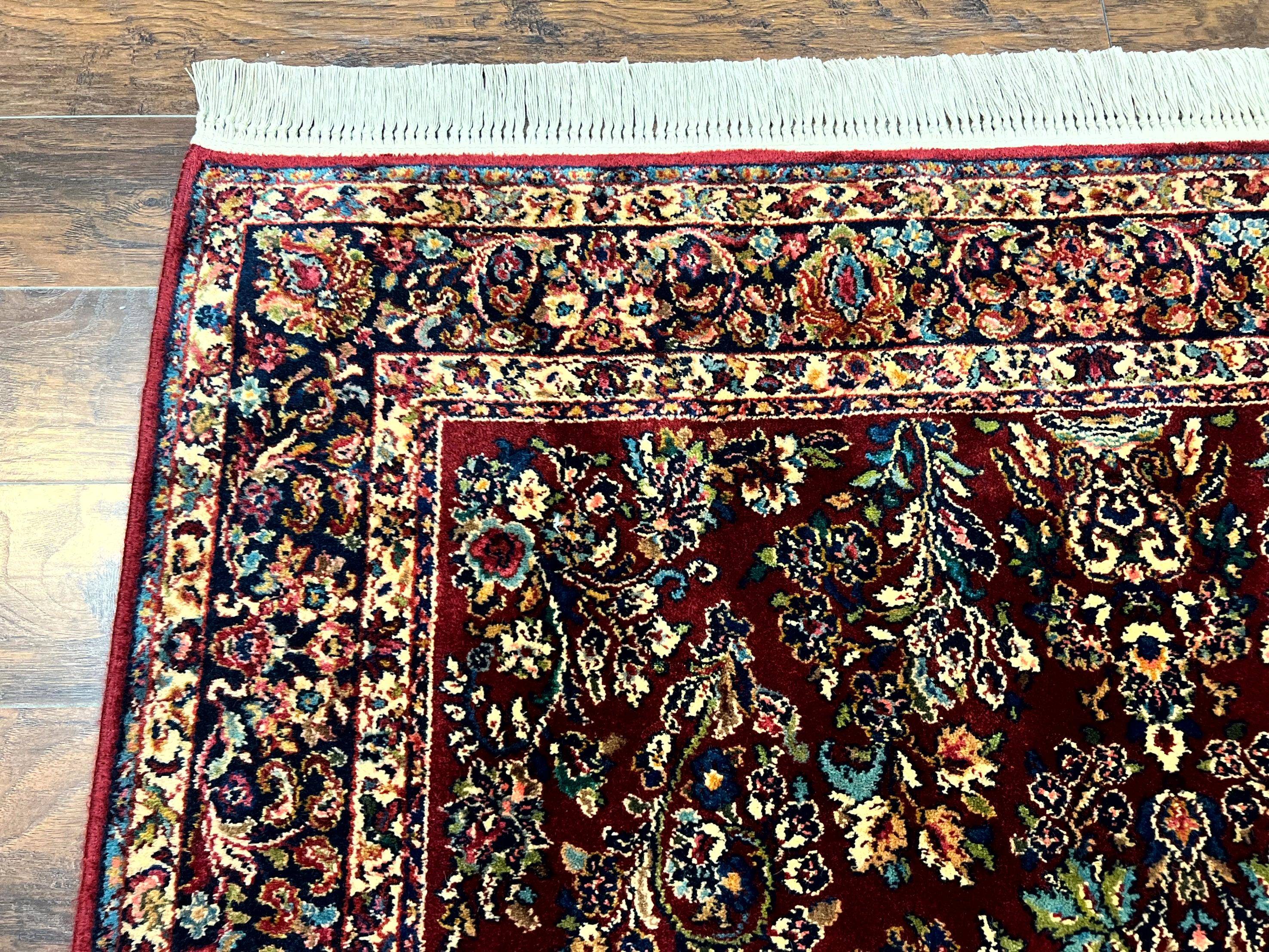 Karastan Rug 5.9 x 9 Red Sarouk Rug #785, Karastan Wool Rug, Karastan Carpet, Original 700 Series Vintage Karastan Oriental Rug Discontinued