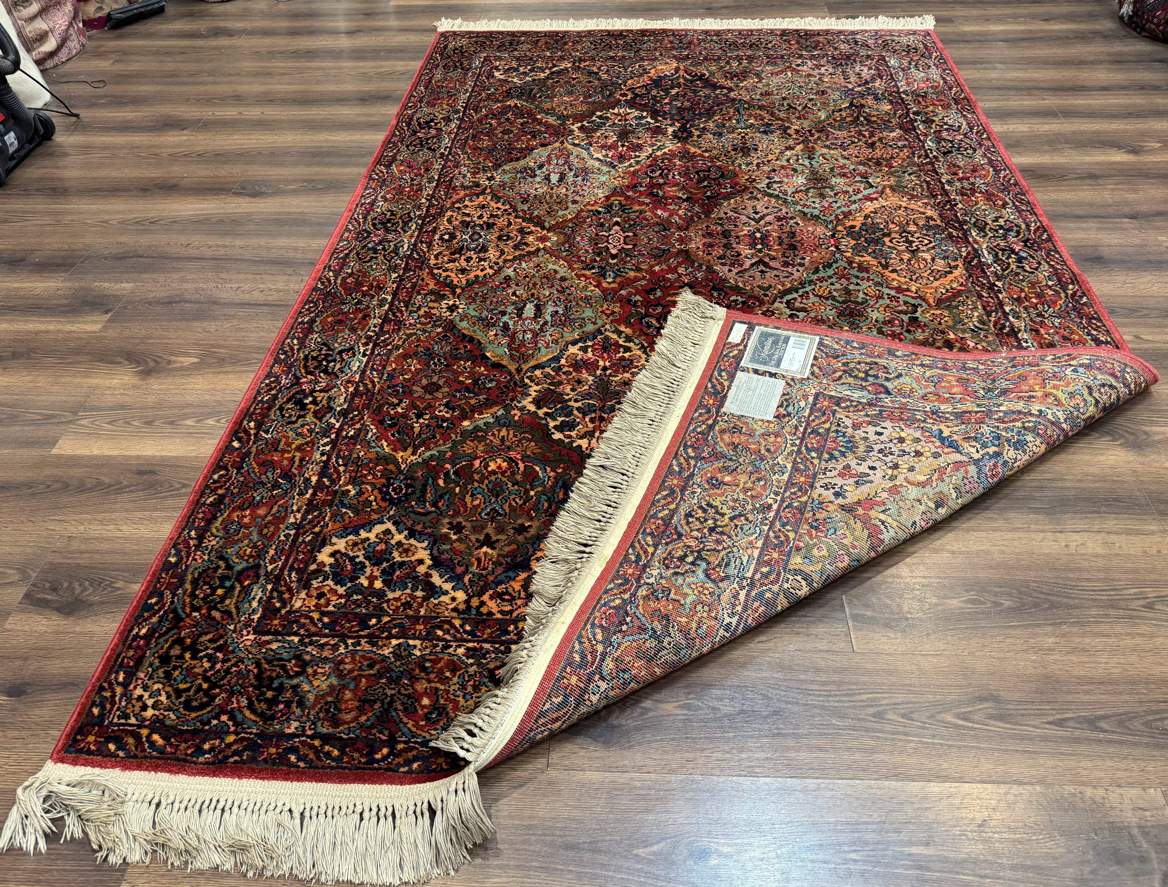5.9 x 9 Karastan Rug Multicolor Panel Kirman #717, Original 700 Series, Wool