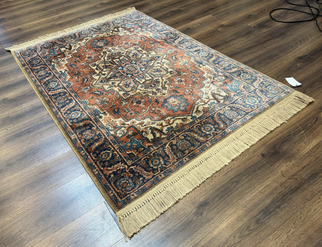 Karastan Rug 4x6, Vintage Karastan #744 Antique Serapi Pattern, Wool Pile, Original 700 Series Karastan Carpet