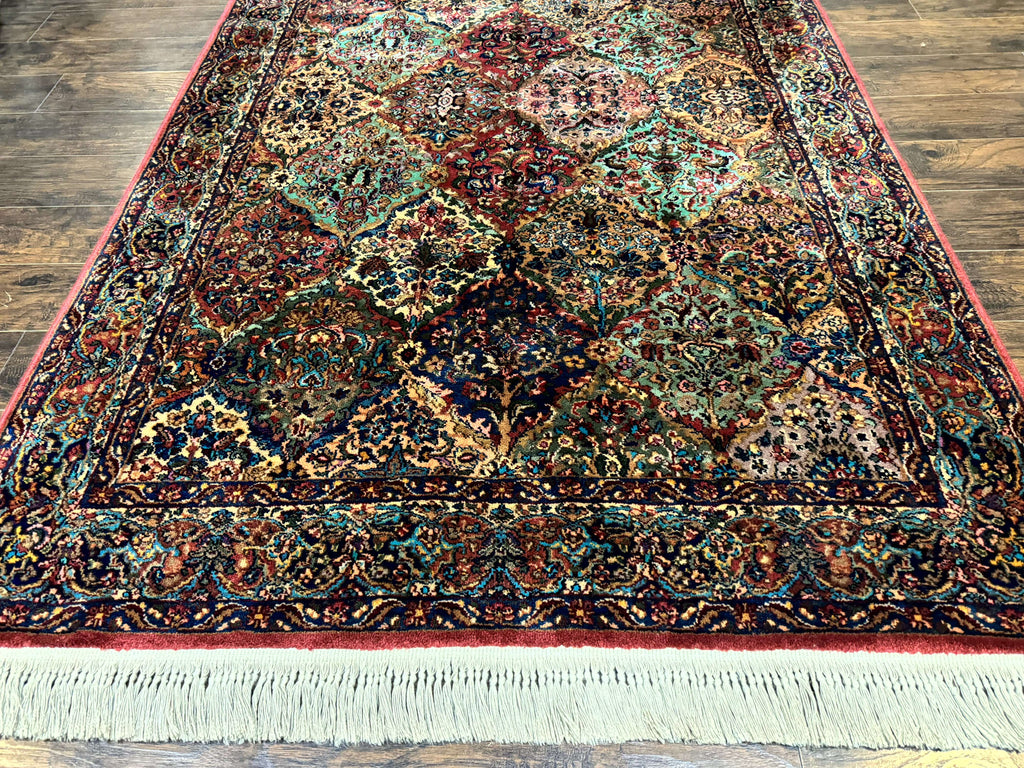 5.9 x 9 Karastan Rug Multicolor Panel Kirman #717, Original 700 Series, Wool