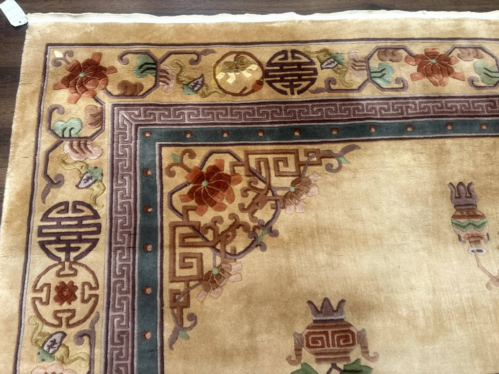 Chinese Wool Rug 8x12, Chinese 90 Line Rug