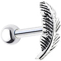 Sterling Silver 925 Feather Left Cartilage Earring