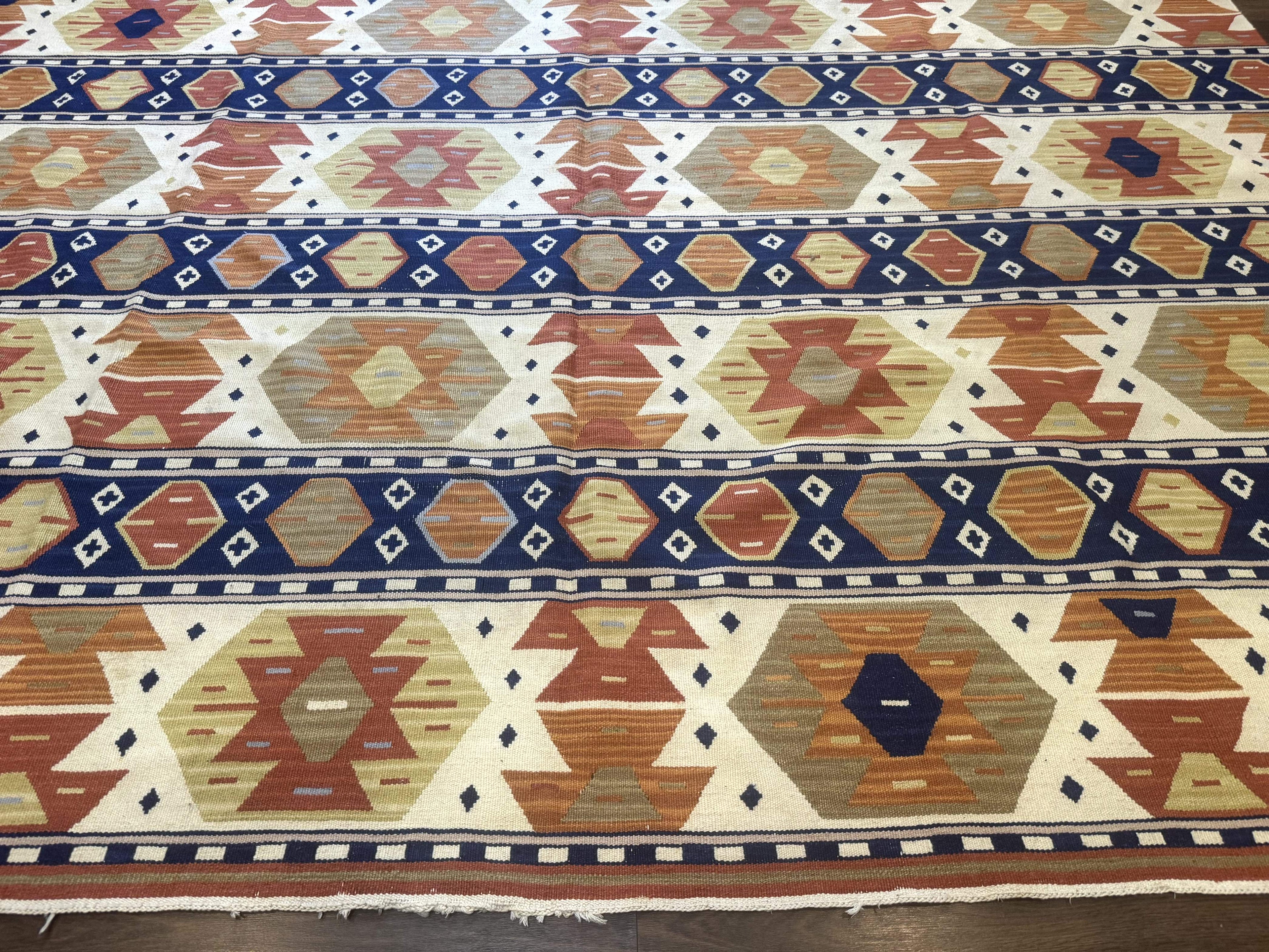 Turkish Kilim Rug 8x11, Handmade, Wool, Nourison Rug