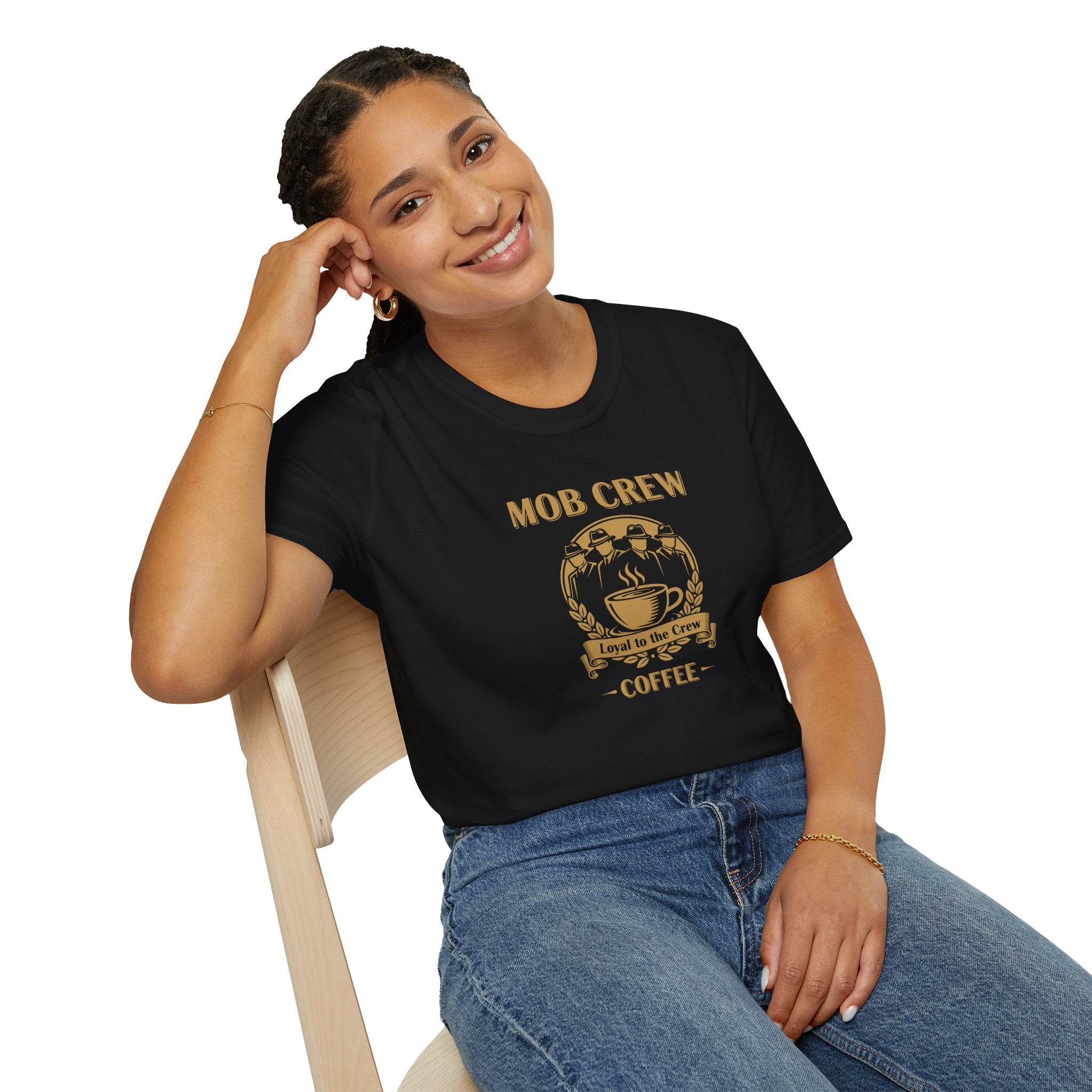 Mob Crew Loyal to The Crew T-Shirt - Vintage Coffee Lover Tee for Coffee Enthusiasts
