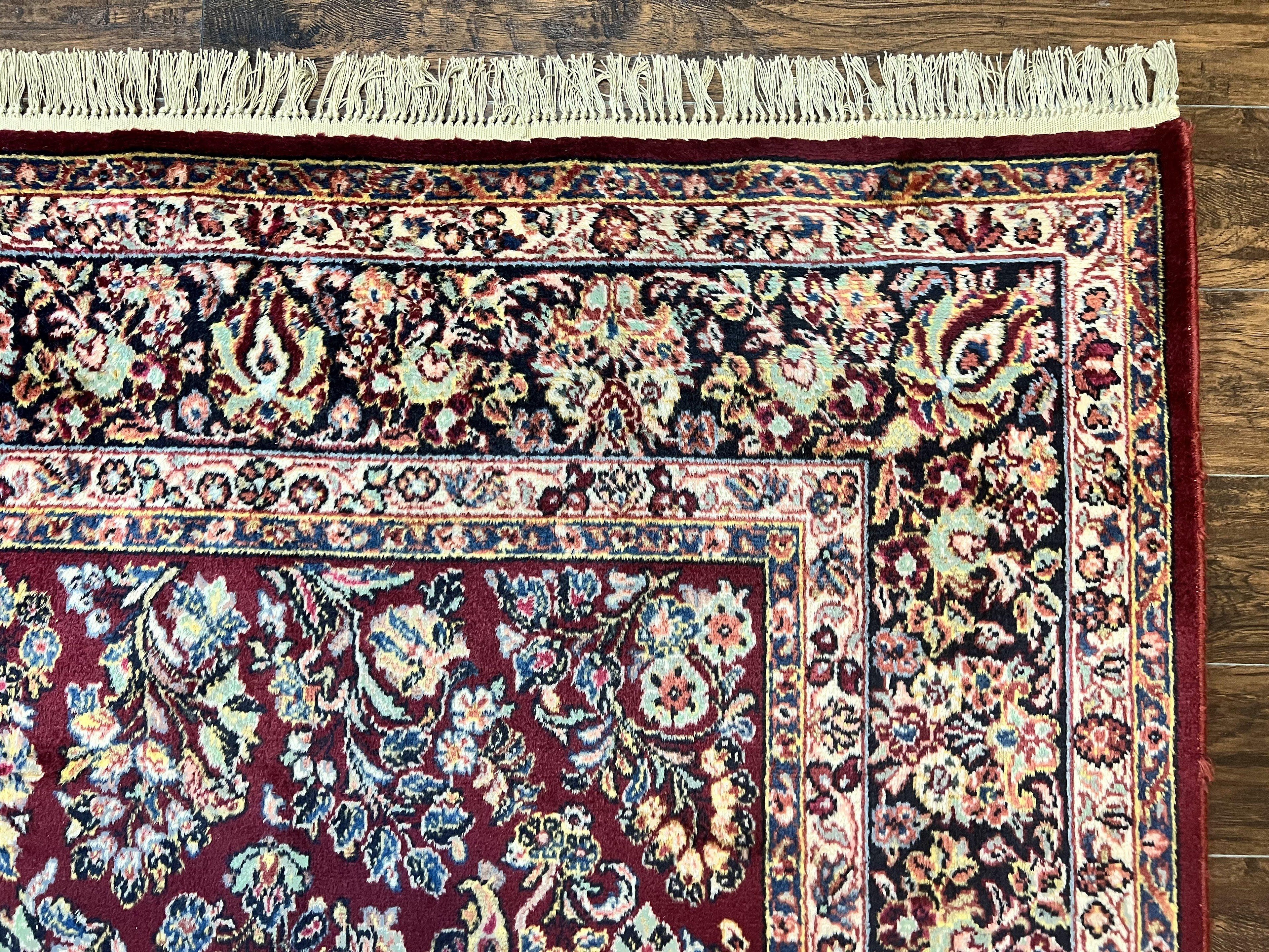 Karastan Rug 9x12 Red Sarouk #785, Wool Karastan Carpet, Discontinued Vintage, Original 700 Series, Karastan Area Rug
