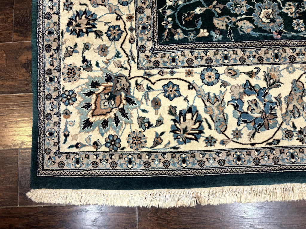 Pak Persian Rug 9x12, Dark Green, Floral Allover