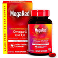 MegaRed Extra Strength Omega-3 Krill Oil 500mg - Heart Health Support, 80 Softgels