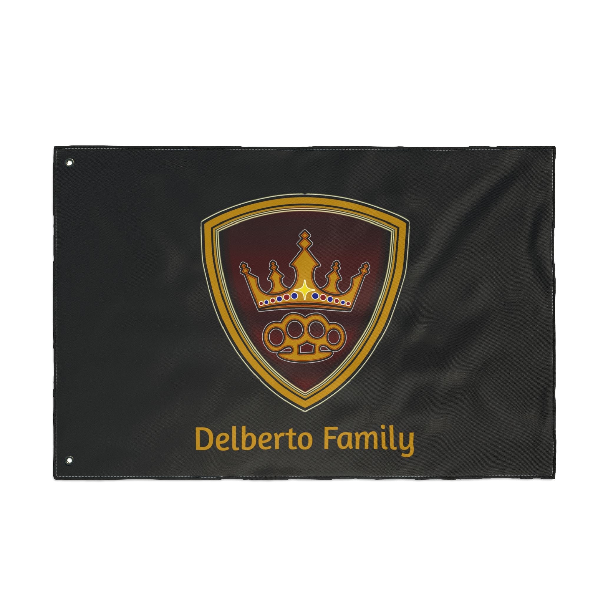 Delberto Family Flag — Double-Sided Outdoor Banner
