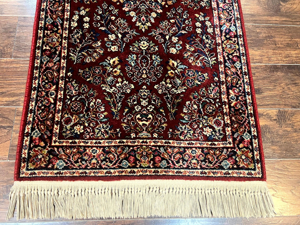 Karastan Rug 3x5 Red Sarouk #785, Small Karastan Wool Pile Rug, Original 700 Series, Discontinued Vintage Karastan Carpet