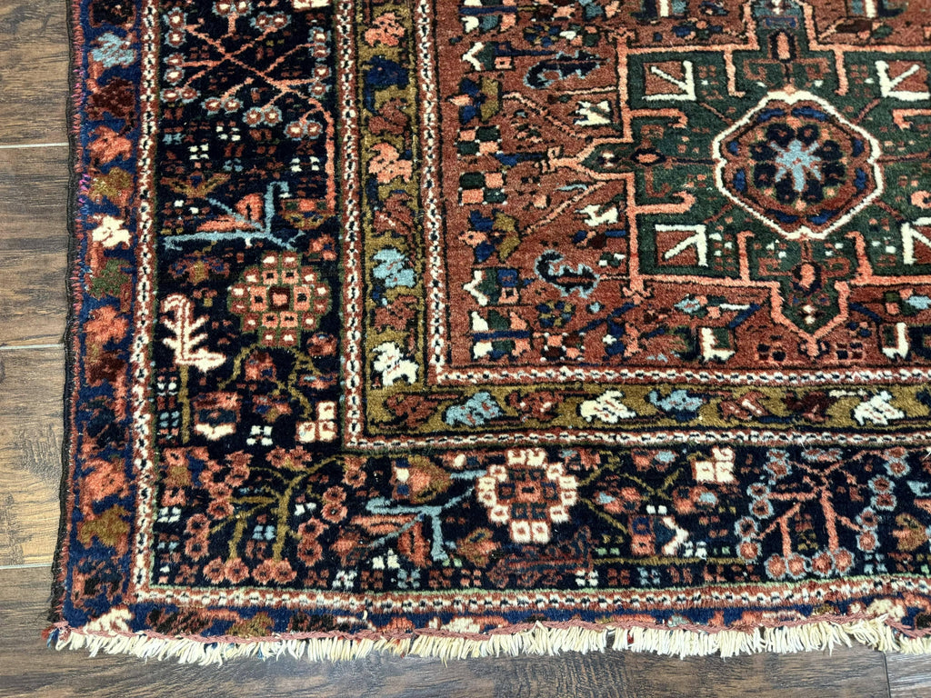 Antique Persian Karajeh Heriz Rug 5x6
