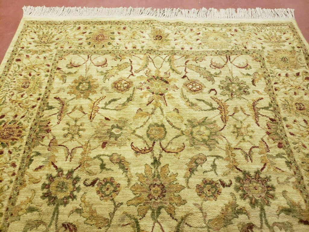 Belgium Power Loomed Rug 5x7, Vintage Oriental Wool Carpet, Beige