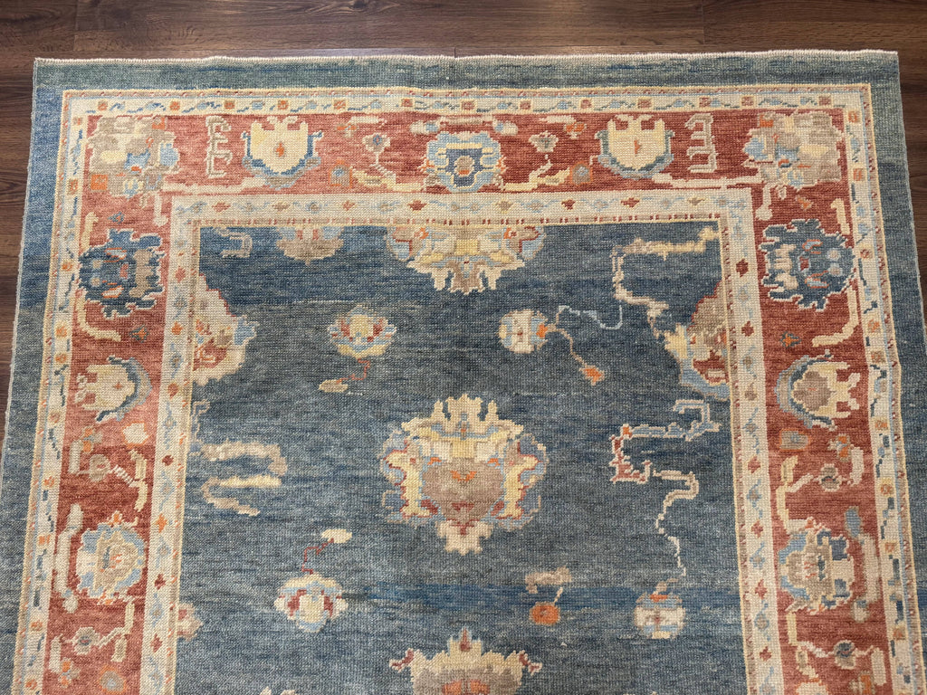 Turkish Oushak Rug 6x9, Sultanabad Carpet, Medium Size Oriental Rug