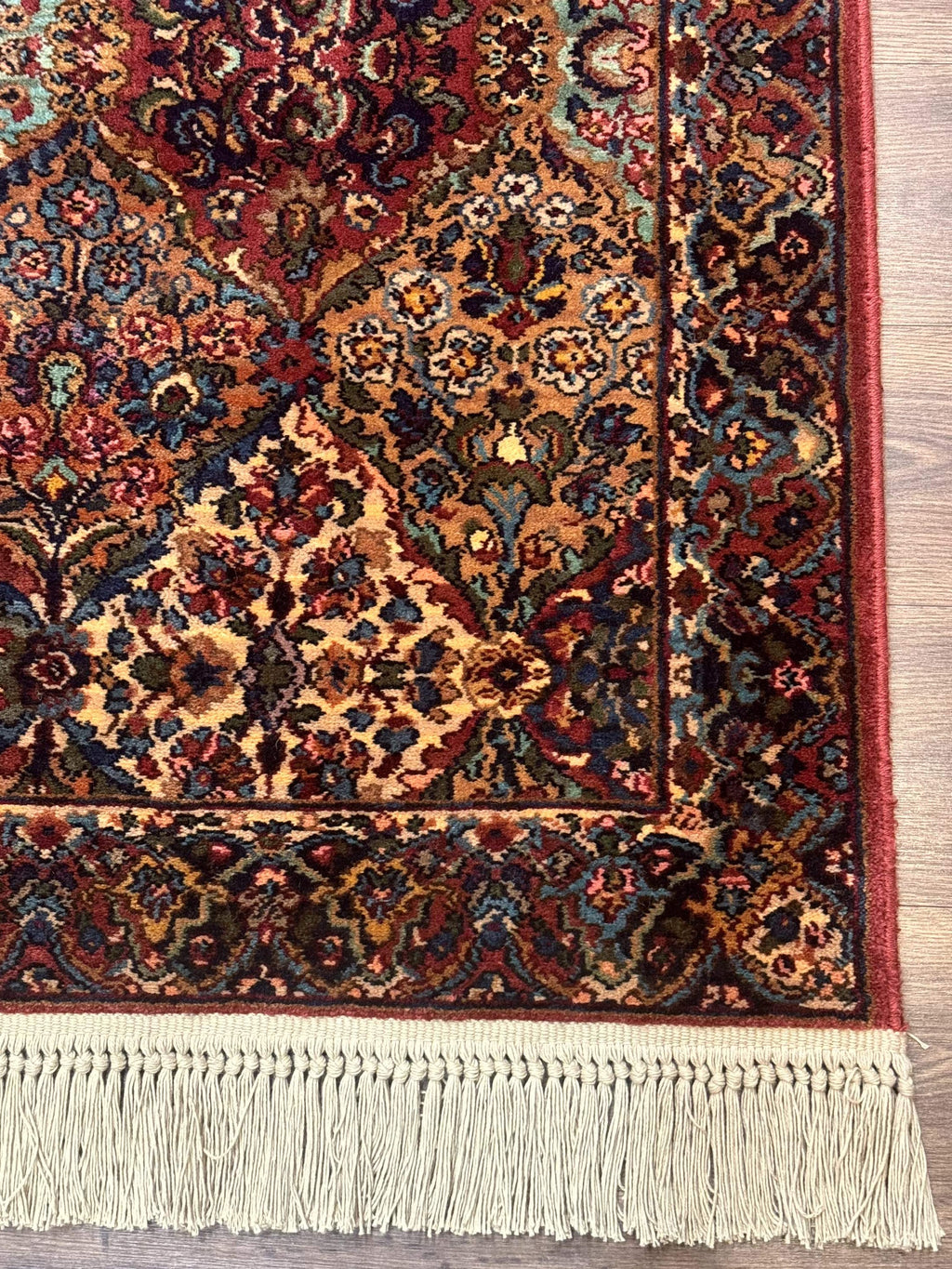 Karastan Rug 2.6 x 4 Multicolor Panel Kirman #717, Original 700 Series, Wool Pile Discontinued