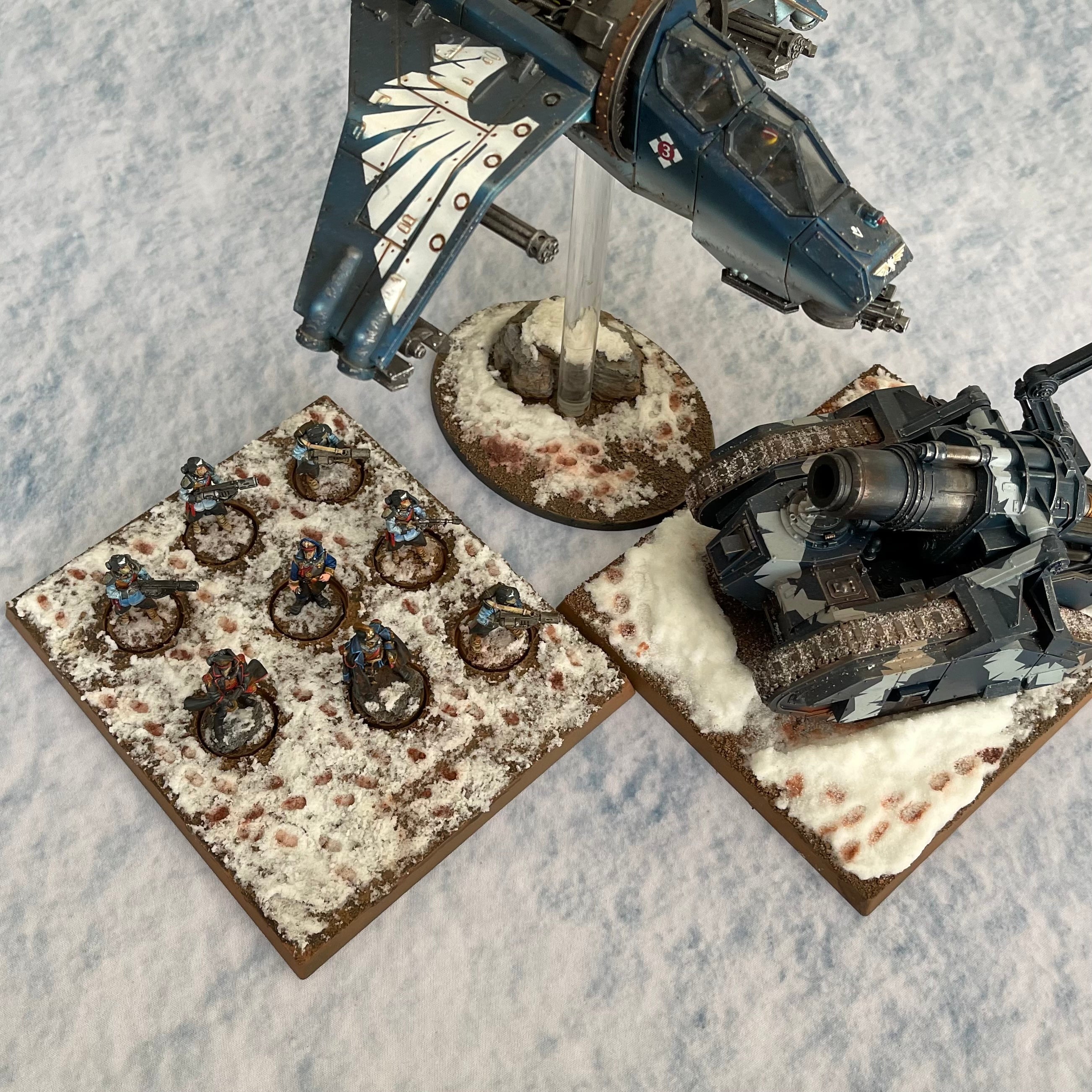 30x22" Double-Sided 'Cracked Earth' + 'Snow' F.A.T. Mat Battle Gaming Mat