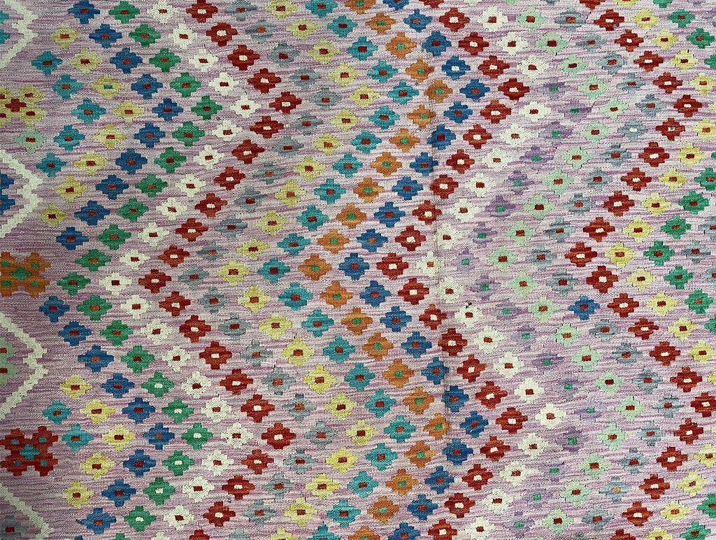 Pink Kilim Rug 6x8 Colorful Turkish Kilim Rug 6 x 8 Flat Weave Kilim Playful Kilim Multicolor Anatolian Chobi New Kilim