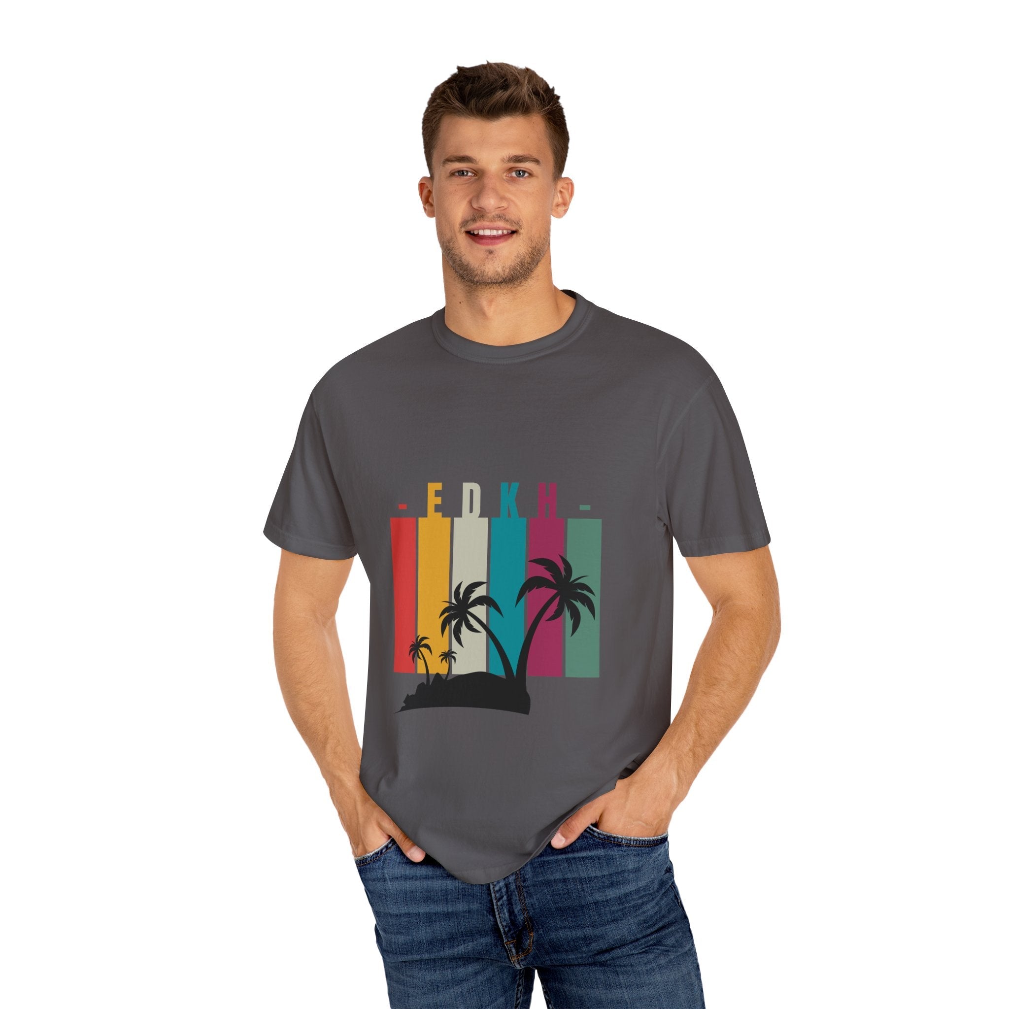 EDKH Unisex Garment-Dyed T-Shirt | Retro Summer Style