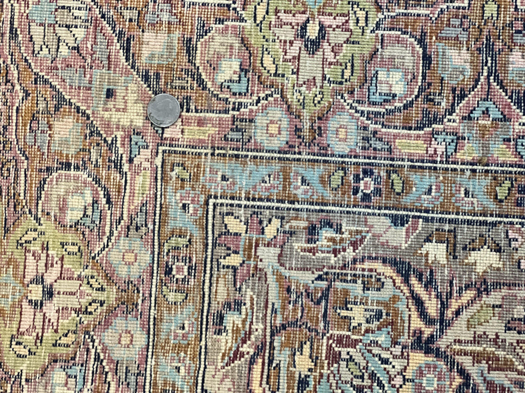 Pak Persian Rug 5x7, Navy Blue Hand Knotted Wool Oriental Carpet 5 x 7 ft, Floral Medallion, Traditional Vintage Pakistani Rug, 225 KPSI