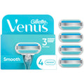 Gillette Venus Smooth Women's Razor Blade Refills, 3 Blades, 4 Count