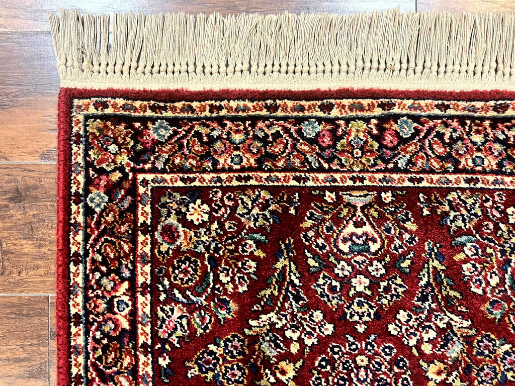 Karastan Rug 3x5 Red Sarouk #785, Small Karastan Wool Pile Rug, Original 700 Series, Discontinued Vintage Karastan Carpet