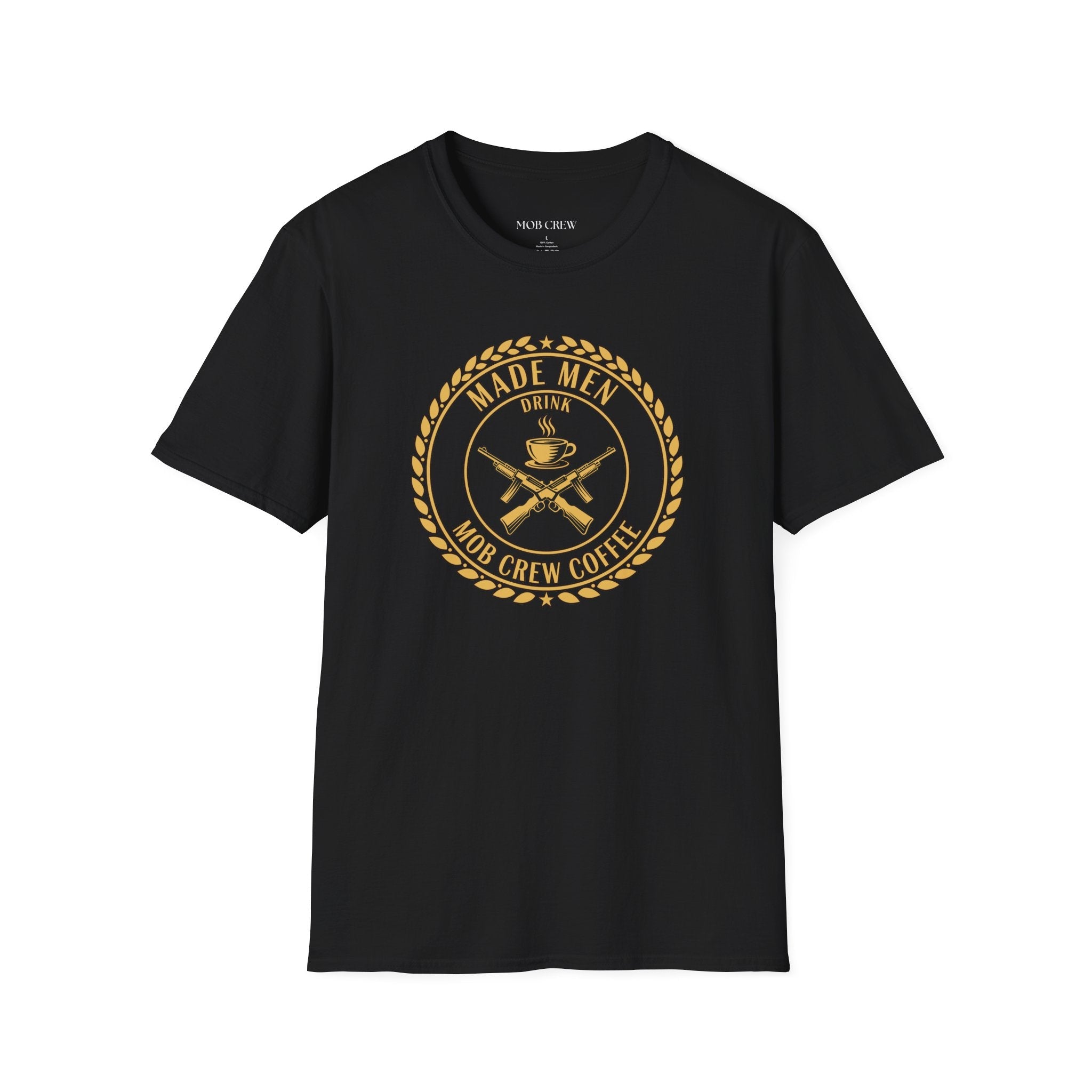 Mob Crew Made Men Drink Mob Crew Coffee T-Shirt - Perfect for Coffee Lovers