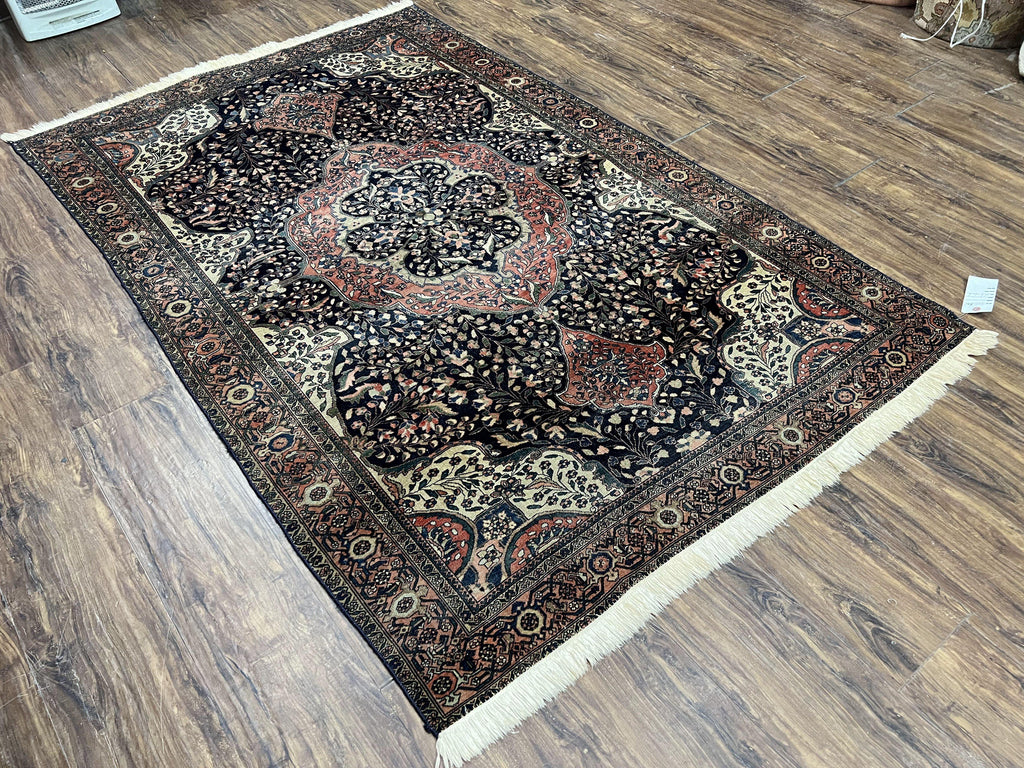 Antique Persian Sarouk Farahan Rug 4x7, Collectible Persian Carpet