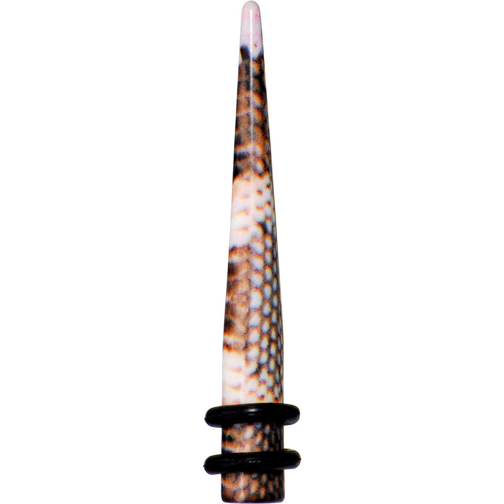 4G Blushing Snake Skin Acrylic Taper