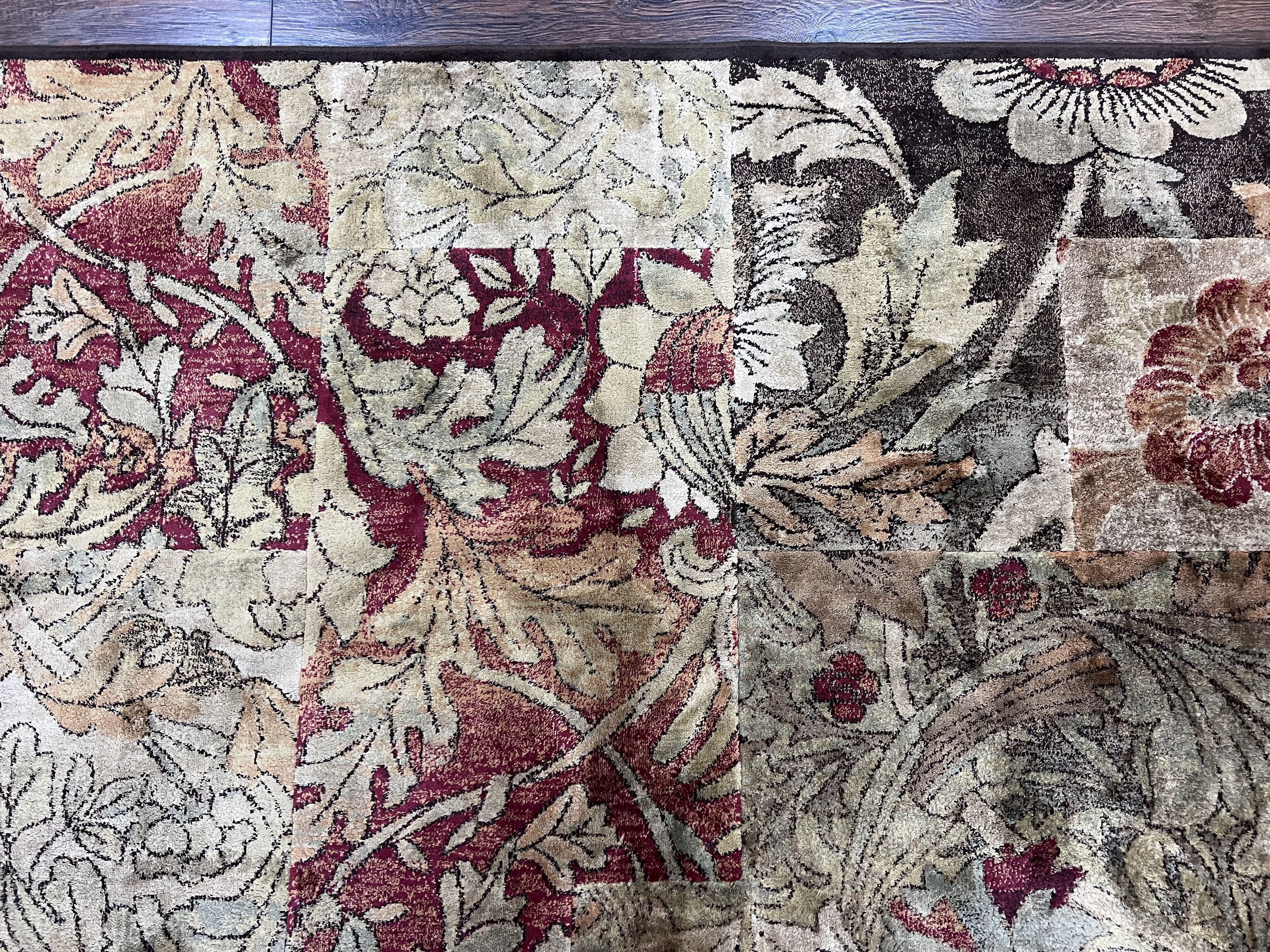 Modern Abstract Area Rug 5x7, Floral Design, Contemporary Carpet 5 x 7, Multicolor