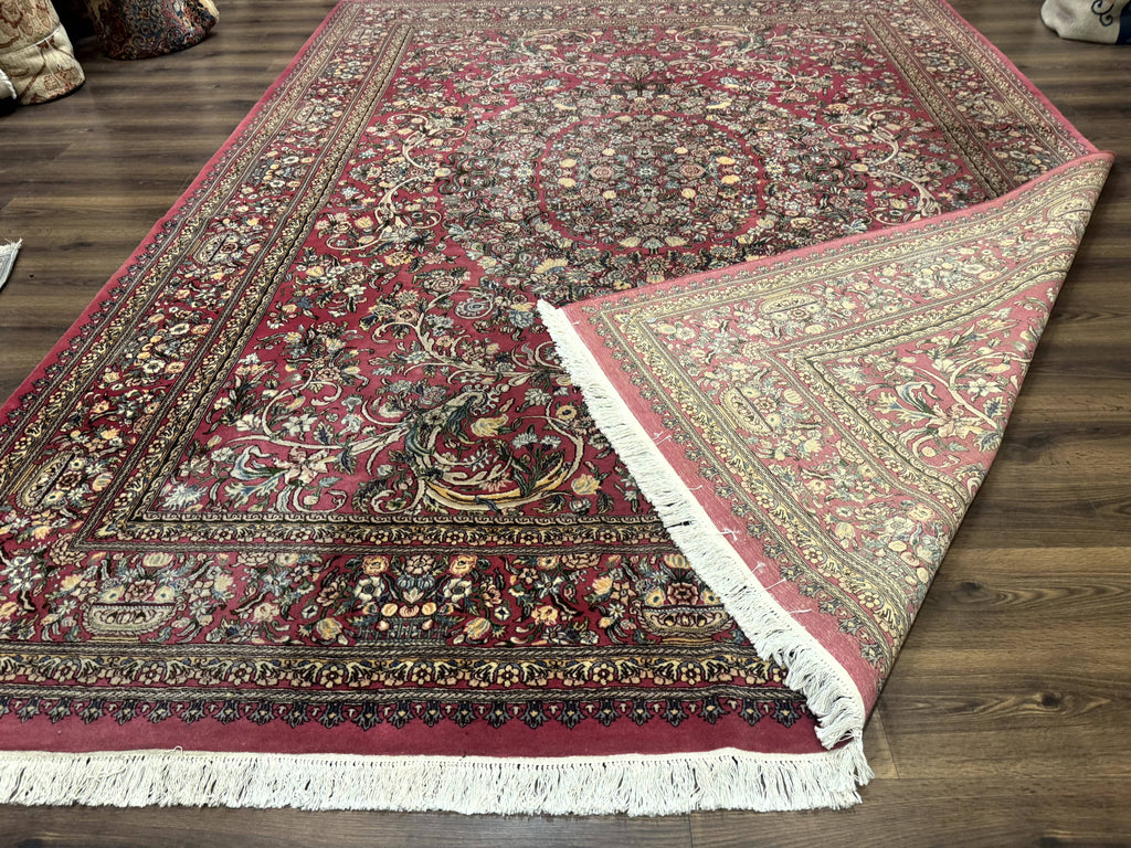 Sino Persian Rug 9x12, Fine 290 KPSI, Rose-Red, Floral Allover