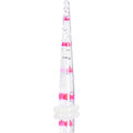 Clear Acrylic Glitter Pink Heart Confetti Taper 8G to 16mm