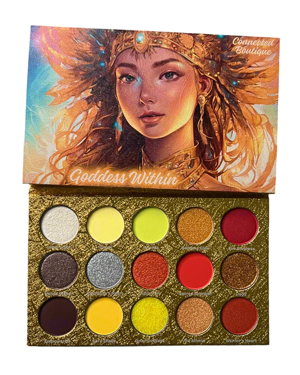 Goddess Within 15‑Shade Eyeshadow Palette – Bold Mattes & Luminous Shimmers